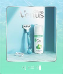 Kazeta: Gillette Venus strojek + 2NH +gel 75ml Satin Aloe