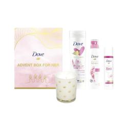 Kazeta: Dove SF 200ml + DEO 100ml + TM 250ml + Sviecka 1ks