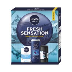 Kazeta: NIVEA M BPH Sensitive Cool 100ml+Roll-on B&W Inv. Fresh 50ml+SG Total Relax 250ml